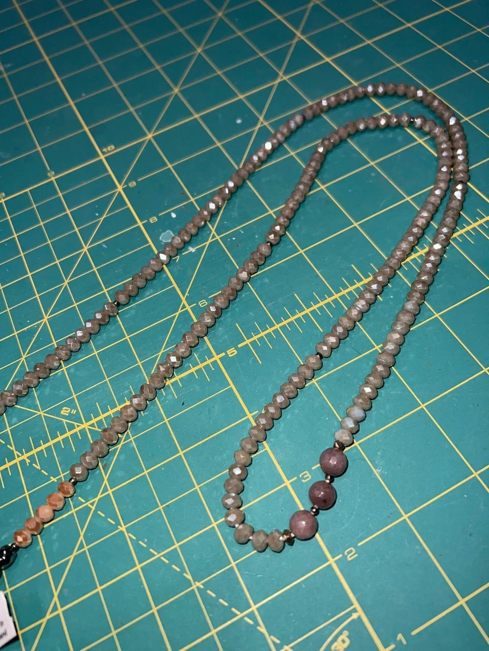 Free People Shimmer Stone Tassel Wrap Fringe Necklace By Nakamol Beaded